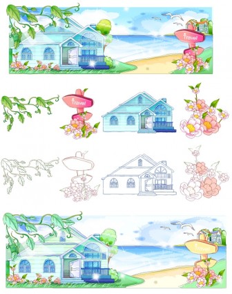Handdrawn Style Summer Style Series Vector