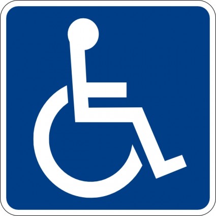 身障者用アクセス標識をクリップアートします。