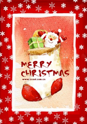 Handpainted Christmas Posters Psd Layered
