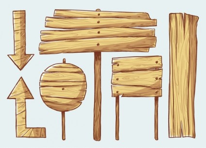Handpainted gỗ phong cách véc tơ