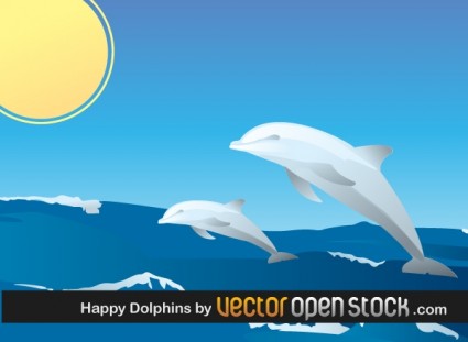 szczęśliwy delfiny