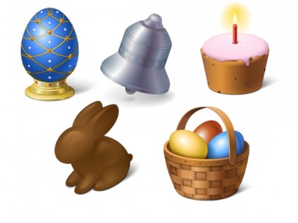 pack di icone di icone Pasqua felice