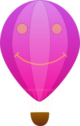 행복 한 뜨거운 공기 풍선 만화 클립 아트