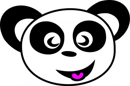 panda szczęśliwy twarz
