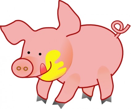 clip art de cerdo feliz