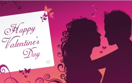 tarjeta de felicitación de día de San Valentín feliz s
