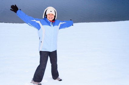 Happy Woman In Winter Happy Woman In Winter