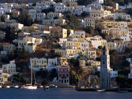 Город гавани Ялос Обои Греции мира