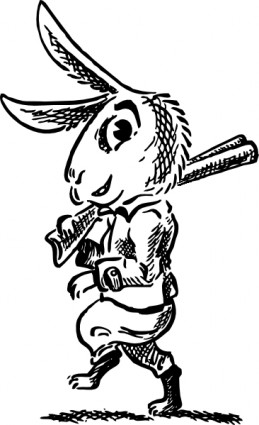 Hare dengan senapan clip art