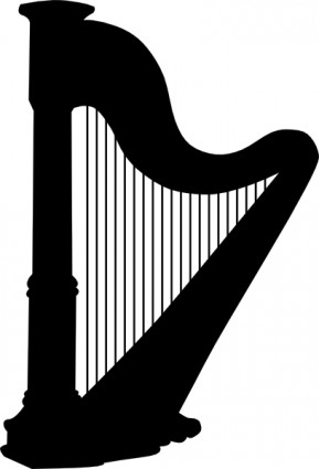 clipart de harpe silhouette