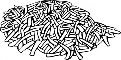 Hash Browns B And W Clip Art