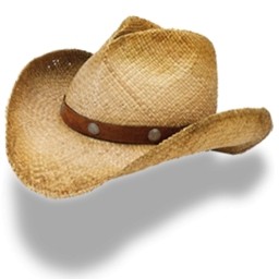 paja de sombrero vaquero
