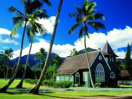 Гавайи церковь обои США мир