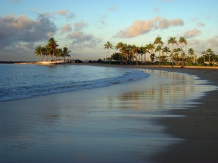 Hawaii waikiki spiaggia di sabbia