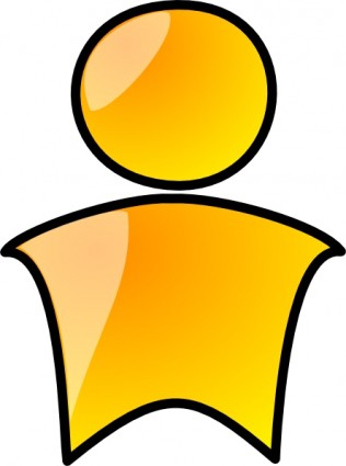 símbolo de cabeça amarela pessoa clip art