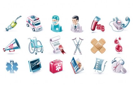 conjunto de iconos de vector médica y salud