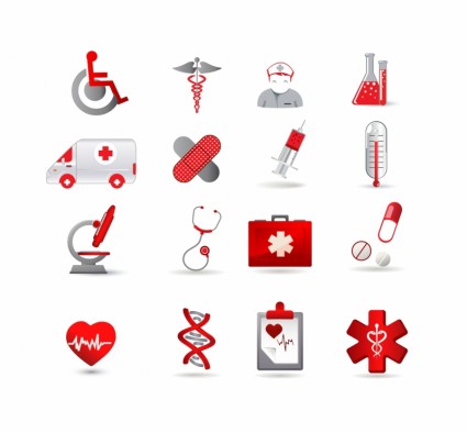 conjunto de iconos de cuidado de la salud