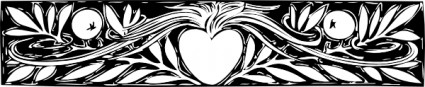 jantung dan cabang-cabang perbatasan clip art
