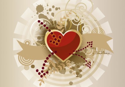 grafica vettoriale di cuore banner