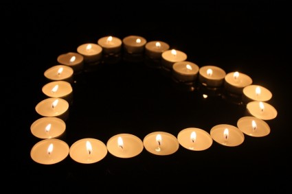 candele cuore amore