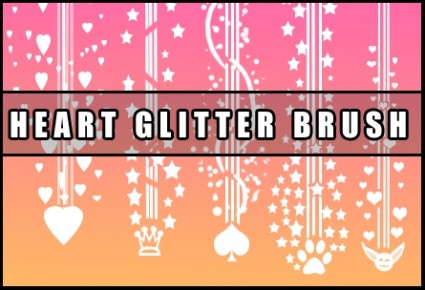 Heart Glitter Brush
