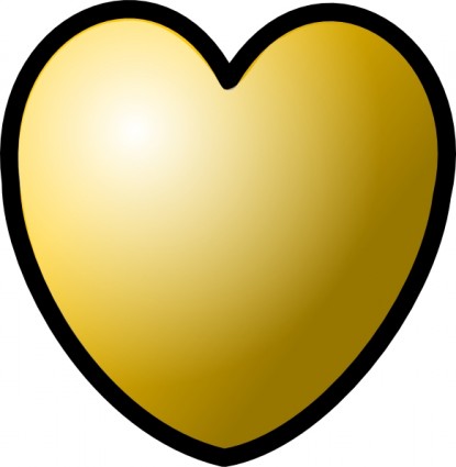 jantung emas tema clip art