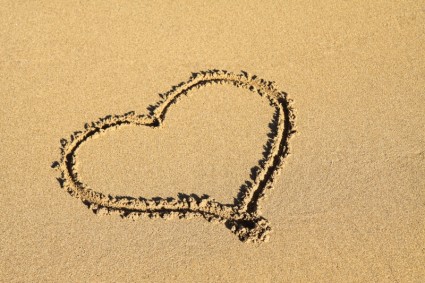 serce w piasku