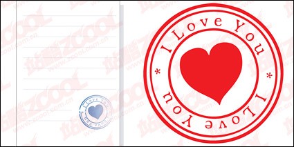 Heart Shaped Seal Material Vector