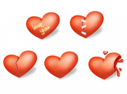 serce valentine dzień ikony opakowanie