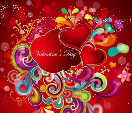 hati hari Valentine merah latar belakang