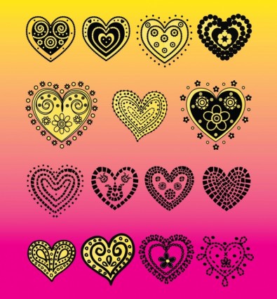 Heart Vector Doodles