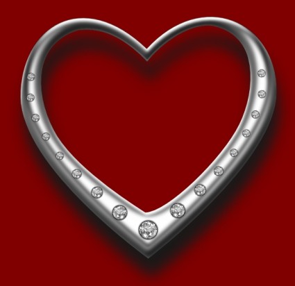 jantung dengan berlian clip art