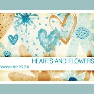Herzen und Blumen