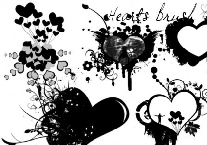 Hearts Love Brushes