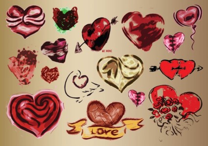 corazones vector arte dibujos