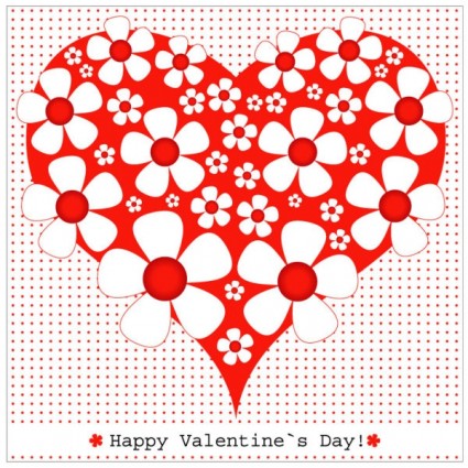 vecteur de carte Heartshaped valentine39s jour