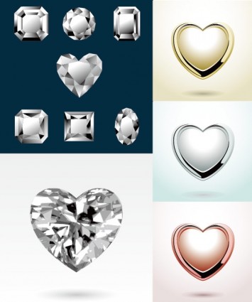 Heartshaped vector diamante gioielli ciondolo