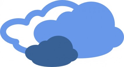 シンボルのクリップアートの重い雲を天気します。