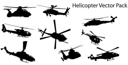 paquete de vectores gratis de helicóptero