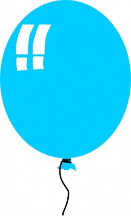 biru helium balon clip art