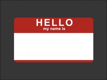 Hola mi nombre es etiqueta