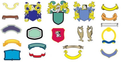 perisai heraldik banner