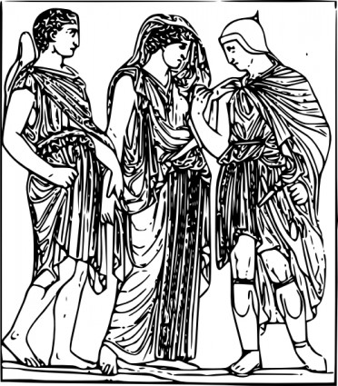 Hermes Orfeu e Eurídice clip-art