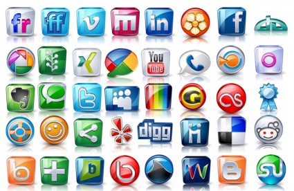 hohe Detaillierung social Icons Icons pack