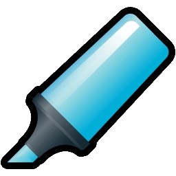 Fosforlu kalem mavi