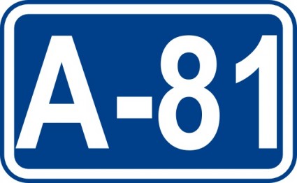 Autobahn a81 Schild ClipArt