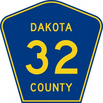 carretera firmar prediseñadas ruta del Condado de dakota