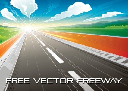 Jalan Raya sunrise vektor