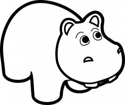 dessin au trait Hippo