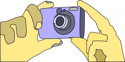 Holding ClipArt fotocamera digitale